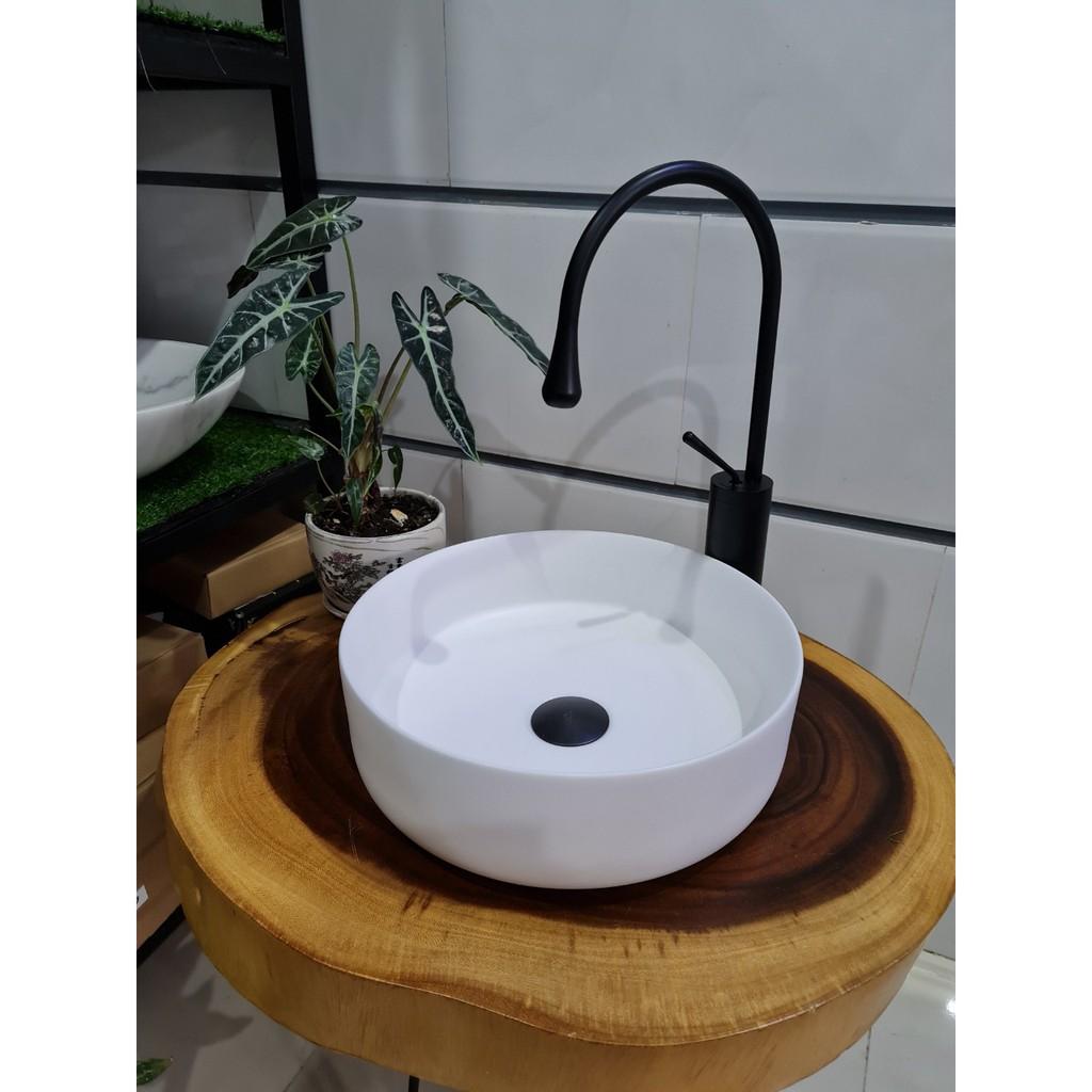 Chậu sứ mỹ thuật - Chậu lavabo sứ đặt bàn EV-CS03