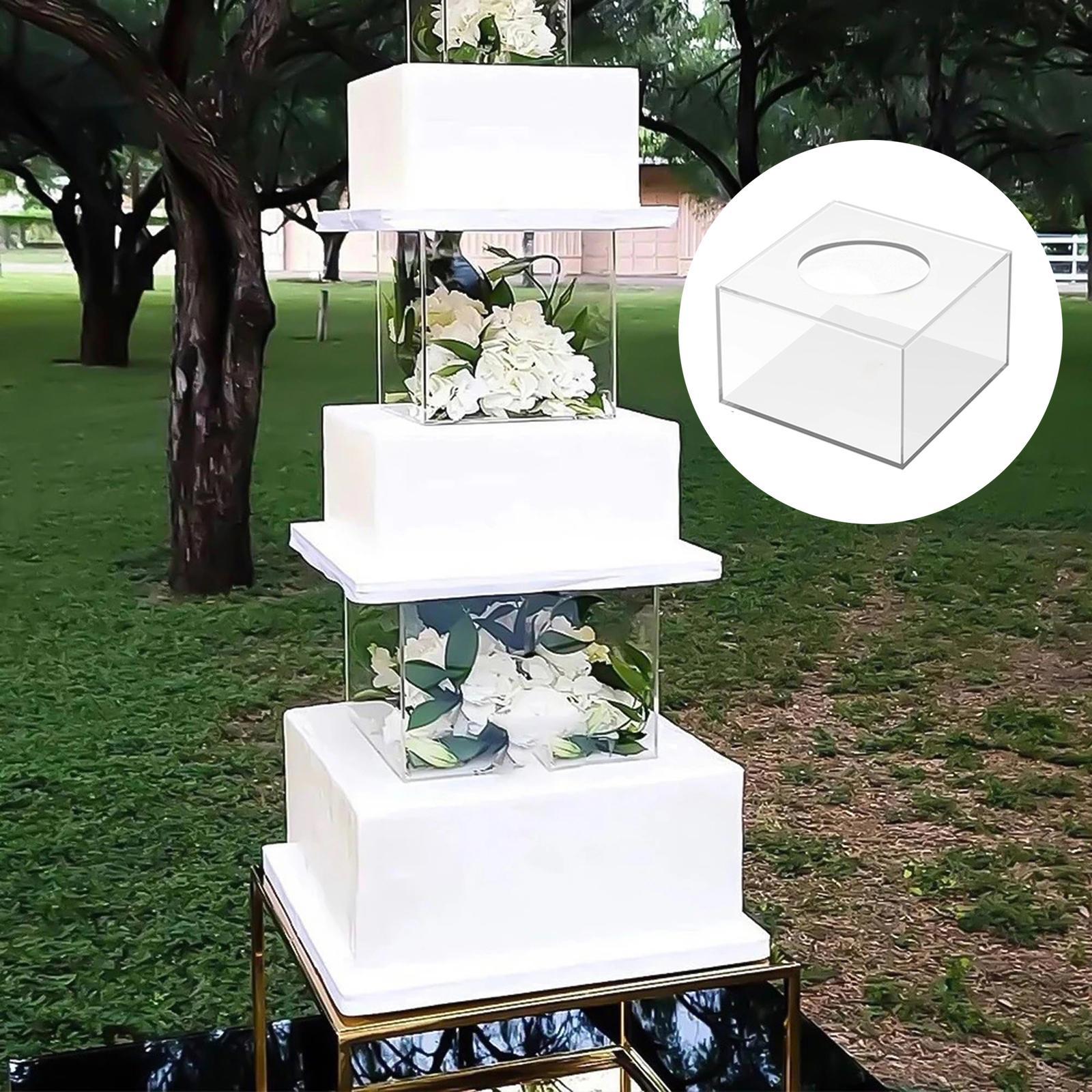 Transparent Round Cake Edge Smoother Tray Cake Display Board for Weddings