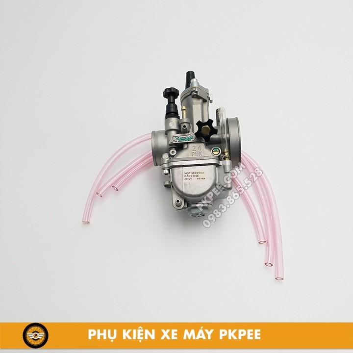 Bình Xăng Con Ga Dẹp Mẫu PWK Keihin Có Power Jet Gắn Dream, Wave, Sirius, Exciter 24, 28, 30, 32, 34