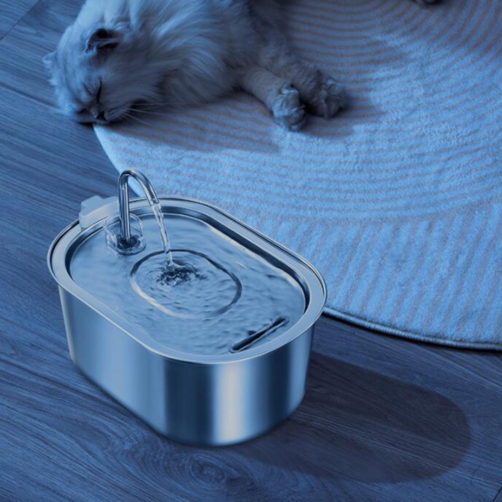 Stainless Steel Cats Pet Water Fountain, Pet Water Dispenser, 3.2L Automatic Metal Dog Drinking Bowl, Pet Water Dispenser Accessories for Cats