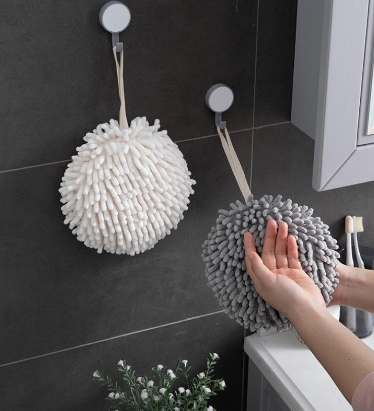 Khăn Lau Tay Tròn San Hô, Bông Lau Tay tròn Thấm Hút Cực Tốt Cho Nhà Bếp, Nhà Tắm G408-BongLauTay