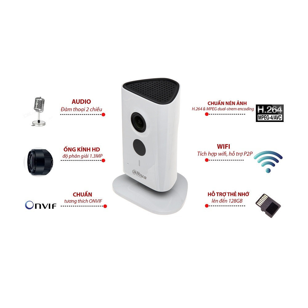 Camera IP Wifi DAHUA IPC-C15P 1.3 Megapixel - Chính Hãng