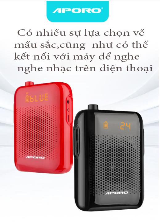 Máy trợ giảng không dây Aporo T30 2.4G ( đi kèm 1 micro cài ve áo kéo dài ) hàng nhập khẩu