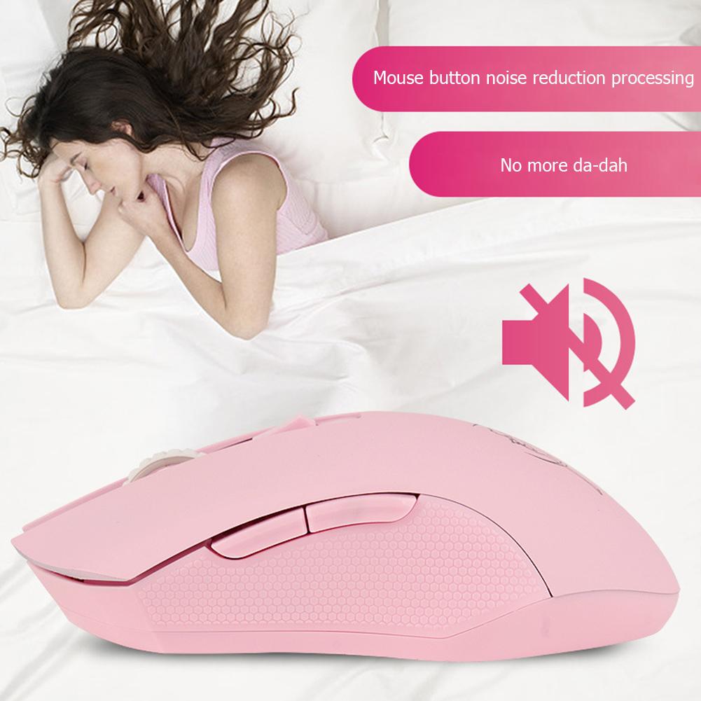 Đa Màu Sắc Đèn Nền USB Có Dây Chuột Không Dây Máy Tính Để Bàn Laptop Dễ Thương Đáng Yêu Chuột Chơi Game Thiết Chuột Cho Laptop Bé Gái Chuột Hồng