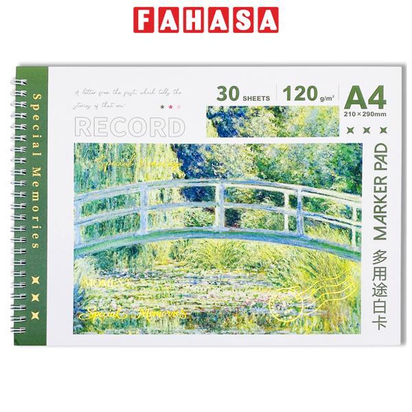 Tập Vẽ Lò Xo A4 - 120gsm - Depai 2002-25 (30 Tờ) - Record