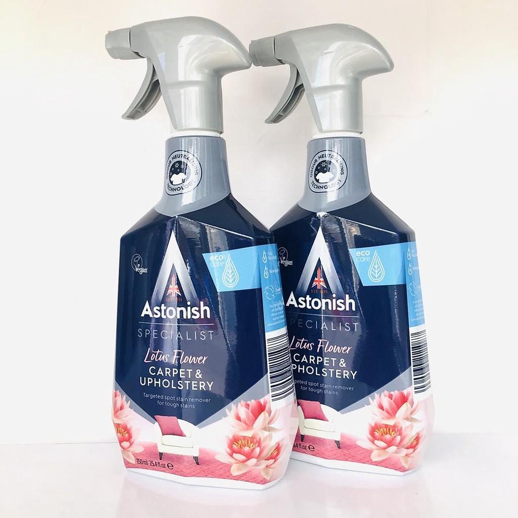 Bình xịt tẩy nỉ thảm Astonish thương hiệu Anh tẩy vết bẩn cực mạnh trên bề mặt vải nỉ thảm không bay màu C6720 750ml