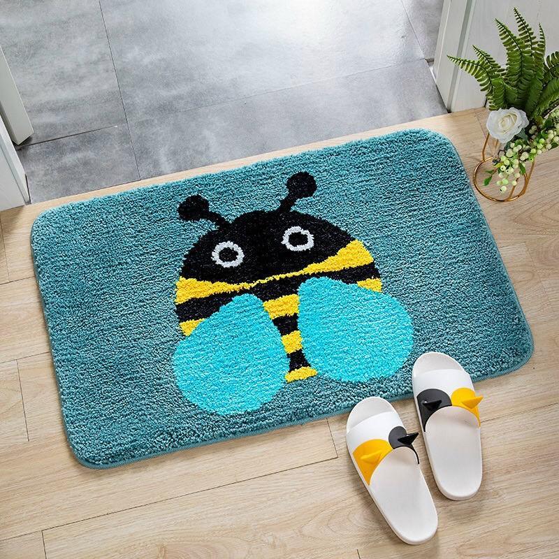 THẢM CHÂN LÔNG CỪU THẢM CHÙI CHÂN CHỐNG TRƯỢT SIÊU THẤM 45x65CM