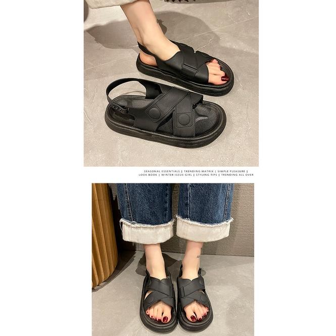 CHZK Sandal nữ thời trang 2023 mới nhất, sandal đế xuồng siêu êm, siêu nhẹ