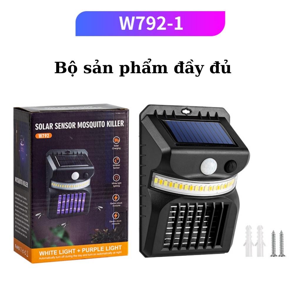 Đèn năng lượng mặt trời solar light sân vườn ban công cảm ứng có cảm biến người kiêm đèn bắt muỗi côn trùng