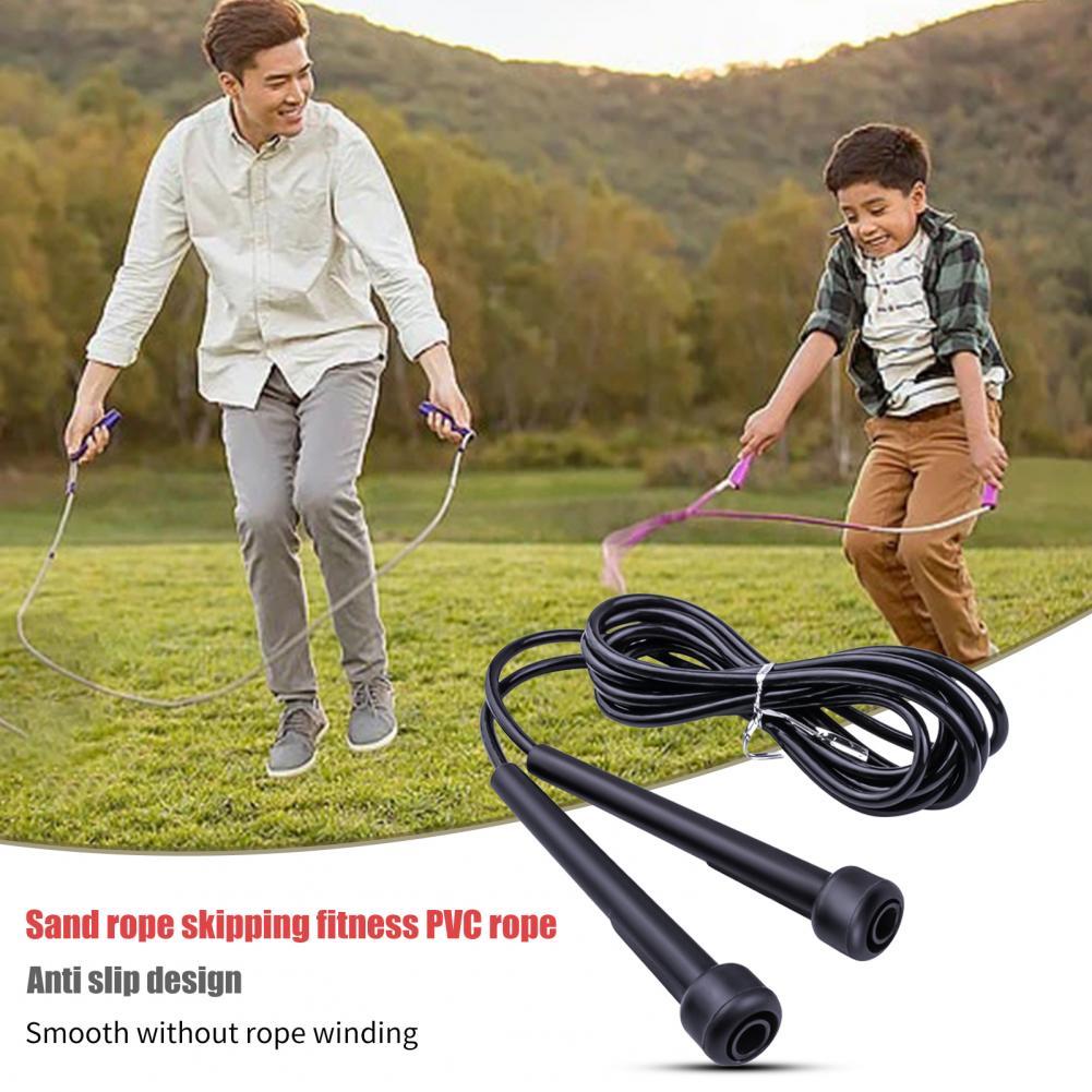 PVC nhảy dây thừng nhẹ có khả năng chống lại thể dục chống dây thừng chống dây đeo dây đeo cho trẻ em màu sắc: màu đen