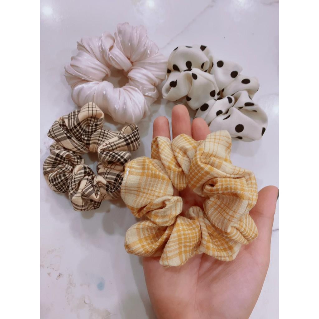 Dây Buộc Tóc Dễ Thương Nhiều Kiểu Họa Tiết Phong Cách Hàn Quốc Cho Nữ