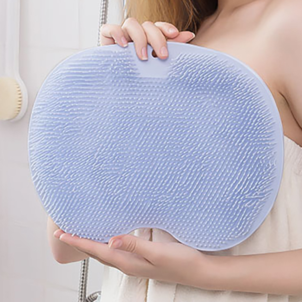 Tấm Chà Lưng, Cọ Chân Tạo Bọt Silicon Dán Tường Massage Tiện Lợi