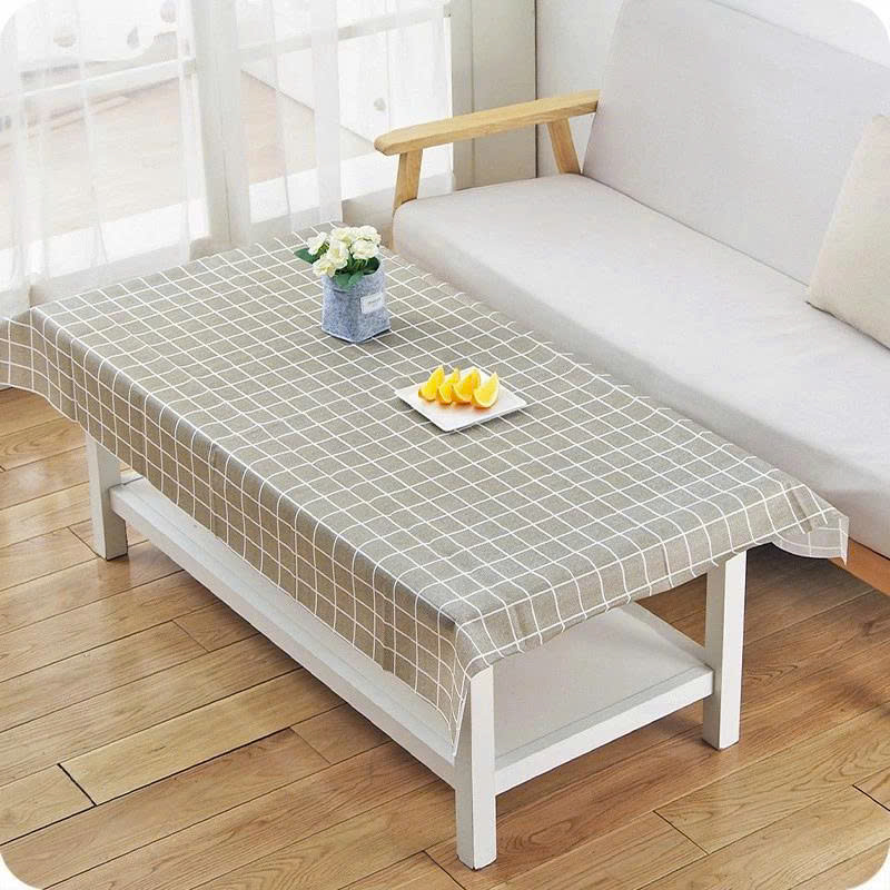 Khăn trải bàn kẻ caro nhựa PVC chống thấm nước  - Khăn decor phòng ăn 180 cm x 140 cm