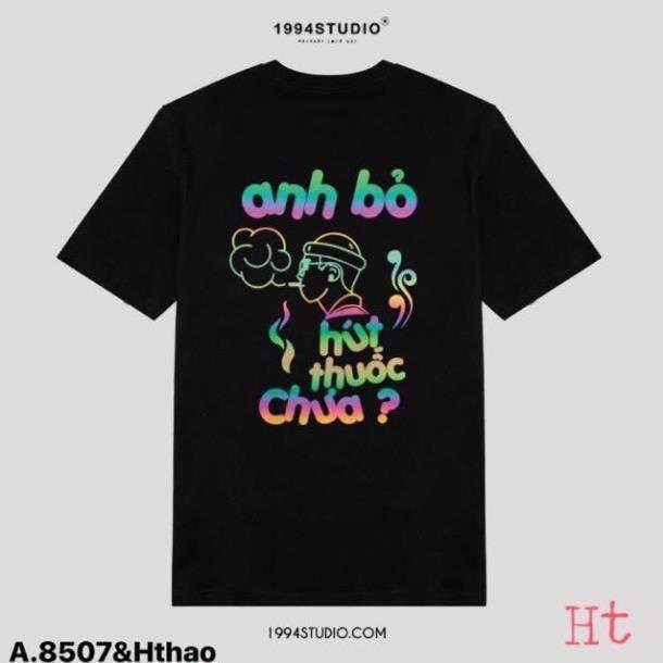 Áo Thun Phản Quang Em Bỏ Thuốc Lá Chưa Cotton, Form Rộng Unisex Nam Nữ Đẹp