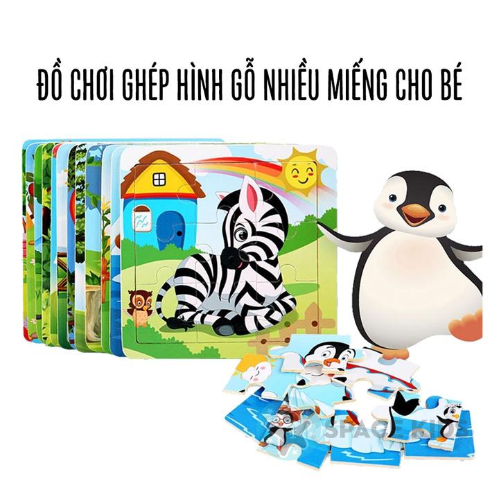 Đồ chơi tranh ghép hình 3D bằng gỗ cho bé (9-20 miếng) giúp bé phát triển trí tuệ