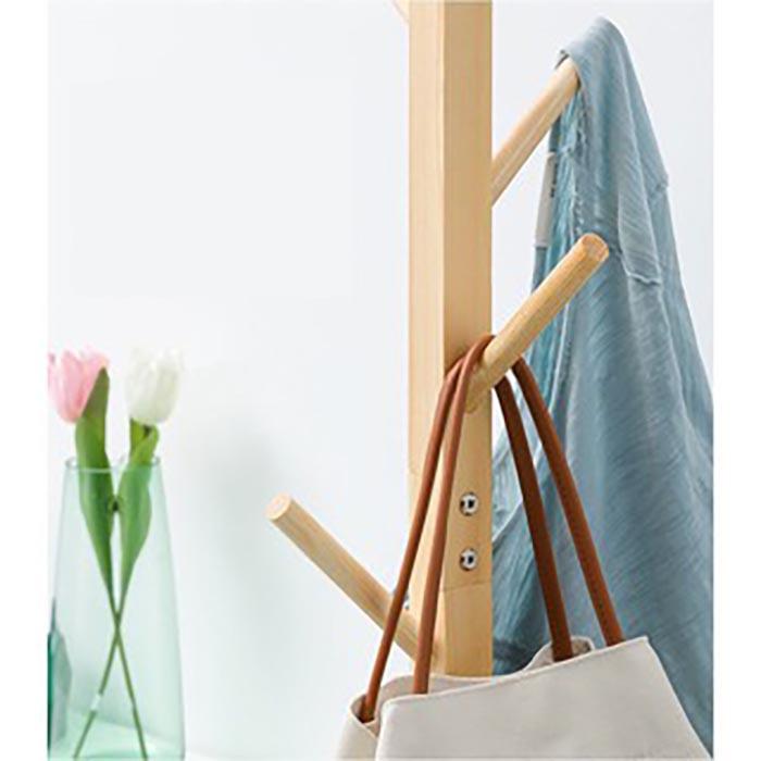 Cây treo quần áo gỗ thông, móc treo quần áo đa năng phong cách vintage MoZi - ND057