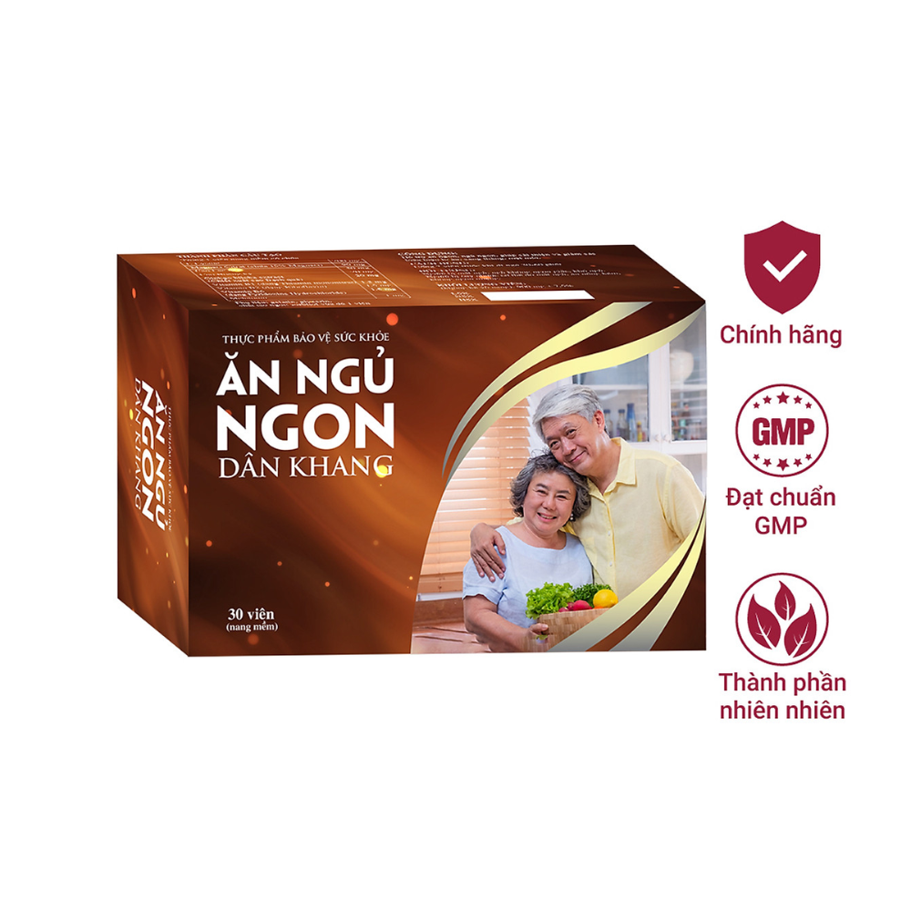 Viên Uống Ăn Ngủ Ngon Dân Khang Hộp 30 Viên - Hỗ Trợ Ăn Ngon, Ngủ ngon