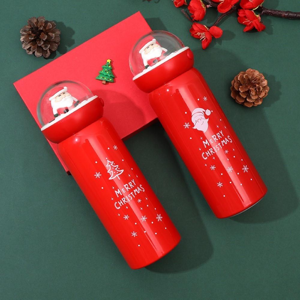 Giáng Sinh Cốc Cách Nhiệt Cốc Ông Già Noel Các Bức Tượng Nhỏ Thép Không Gỉ Nước Quả Cầu Tuyết Drinkware Cốc Cà Phê Bình Xmas Tặng