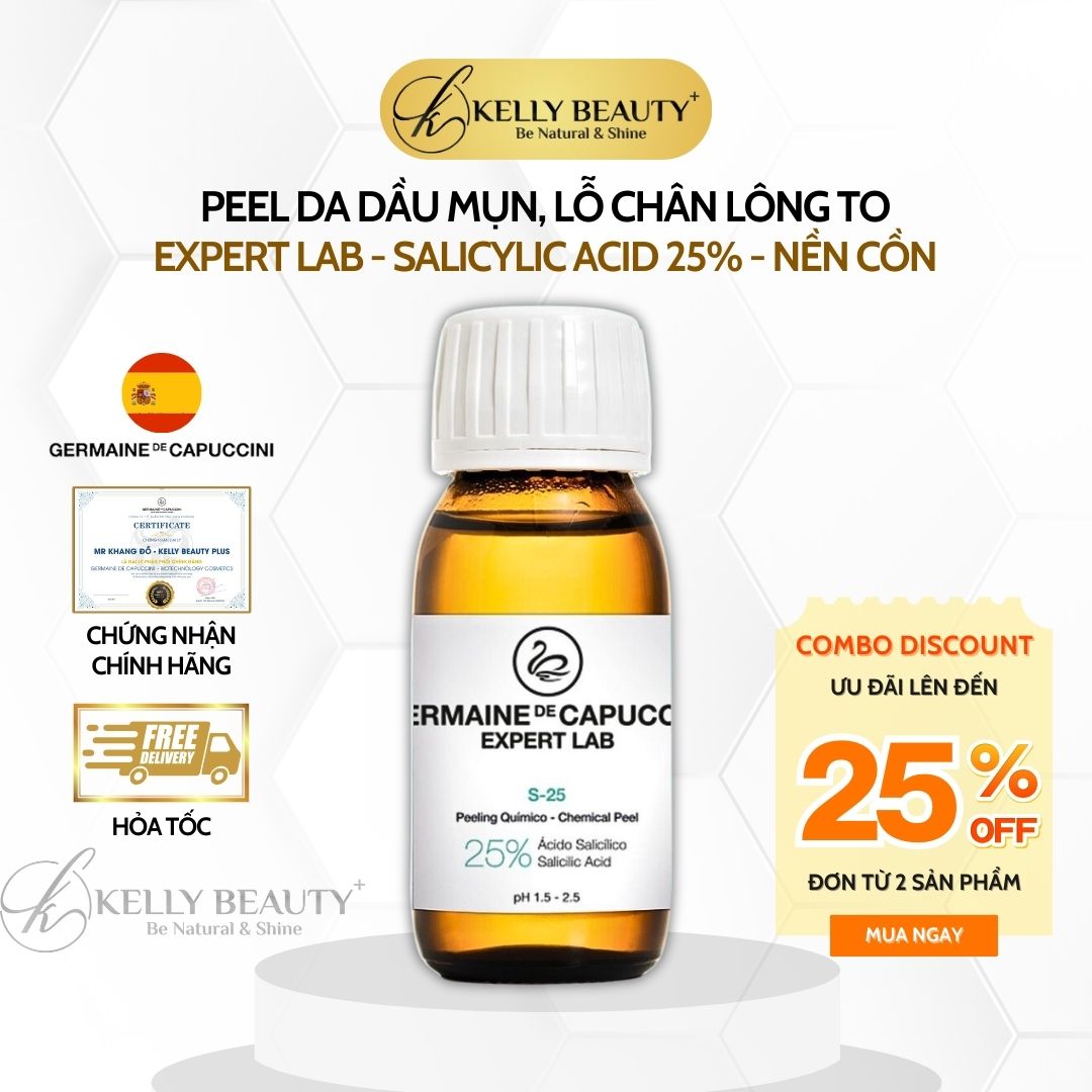 Dung Dịch Peel Da Dầu Mụn Germaine Expert Lab Salicylic 25% Chemical Peel S-25 | Kelly Beauty