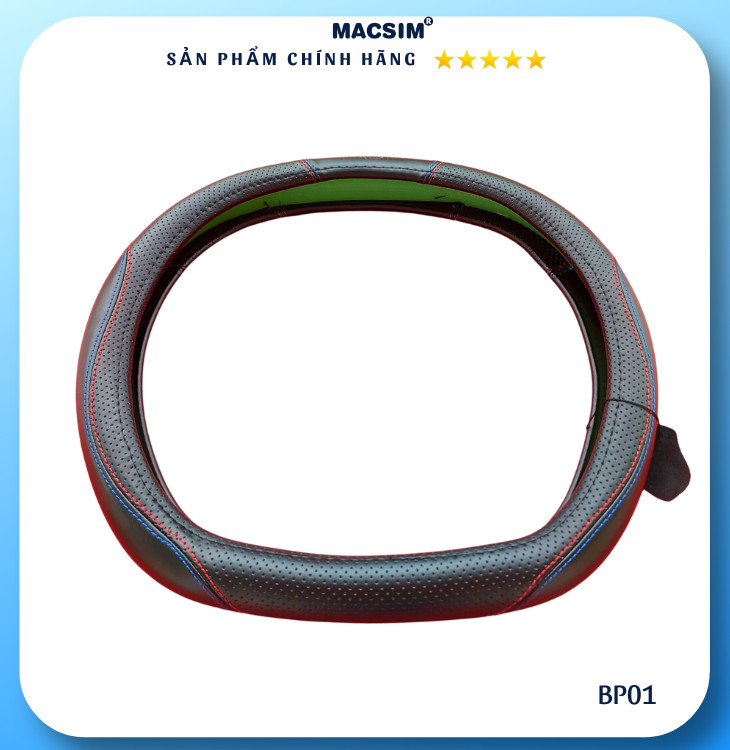 Bọc vô lăng cao cấp Macsim mã BP01 chất liệu da thật - Khâu tay 100%