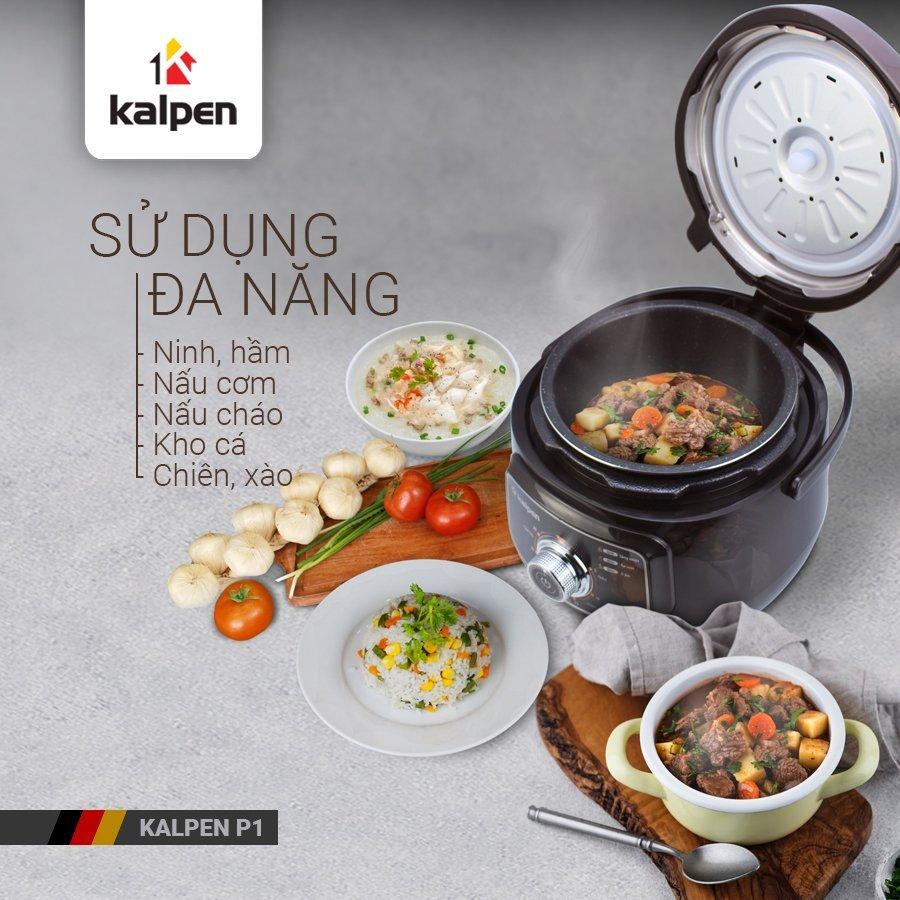 Nồi Áp Suất Điện-Nồi Cơm Điện-Nồi Đa Năng Cao Cấp Model P1 2.5L Hàng Chính Hãng KALPEN-GIA DỤNG ĐỨC Bảo Hành 2 Năm