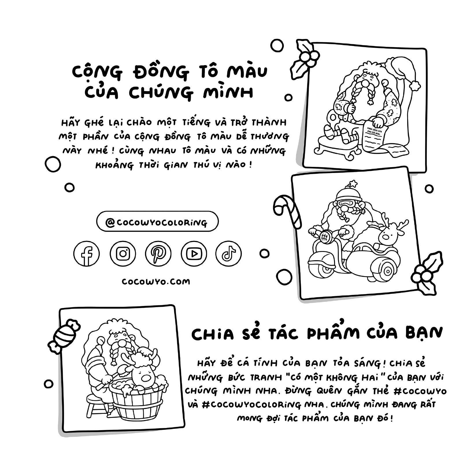 Sách - Tô Màu Coco Wyo - Giáng Sinh An Lành