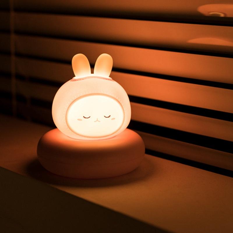 Kids Baby Night Light USB Rechargeable Tap Control, Cat Design, Cute Gift for Baby Girls Boys Cartoon Kid Room Decor