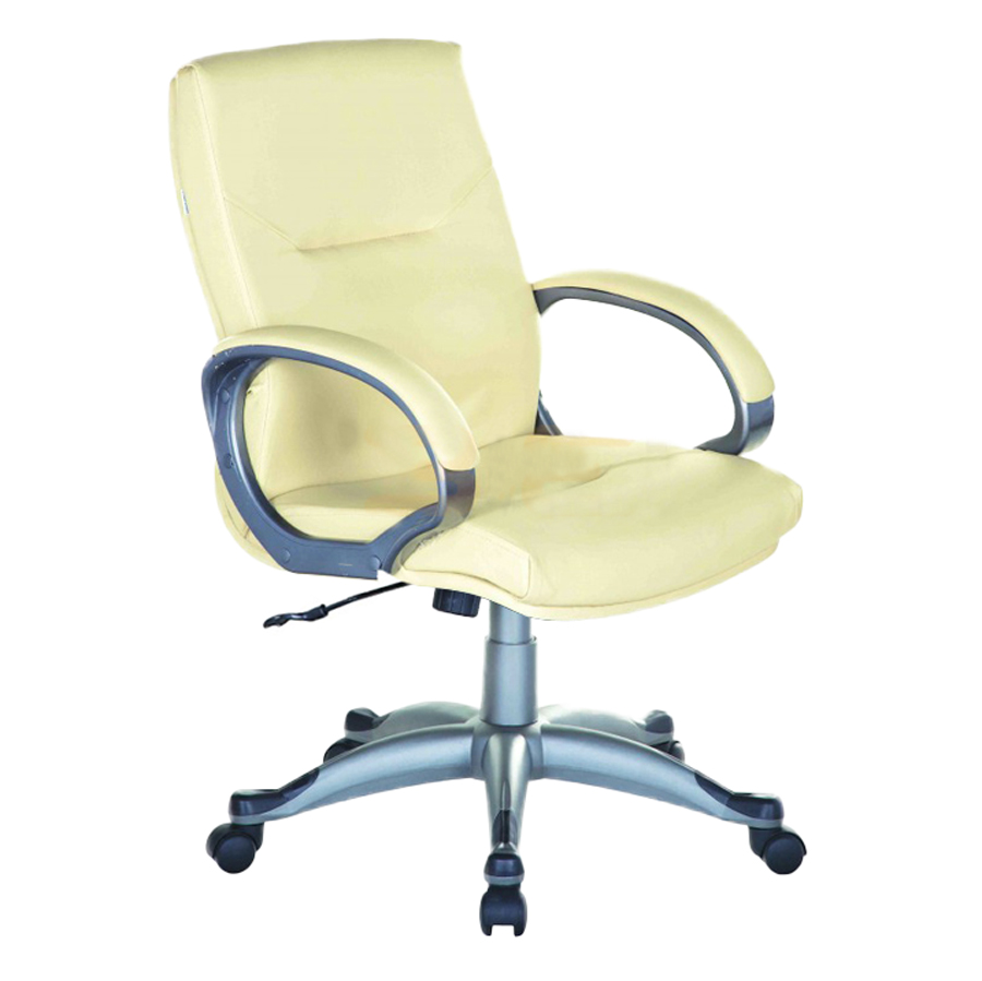 Ghế Trưởng Phòng  Tay Ốp Da Pu Chân Ngoại Nhập Cao Cấp IBIE IB330 - Kem