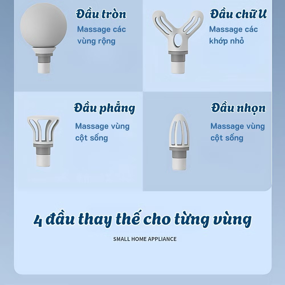 Máy Massage Cầm Tay Mini Cao Cấp - Công Nghệ AI Cảm Biến Lực Nhấn Giúp Giảm Đau Mỏi, Giãn Cơ Sau Tập Luyện