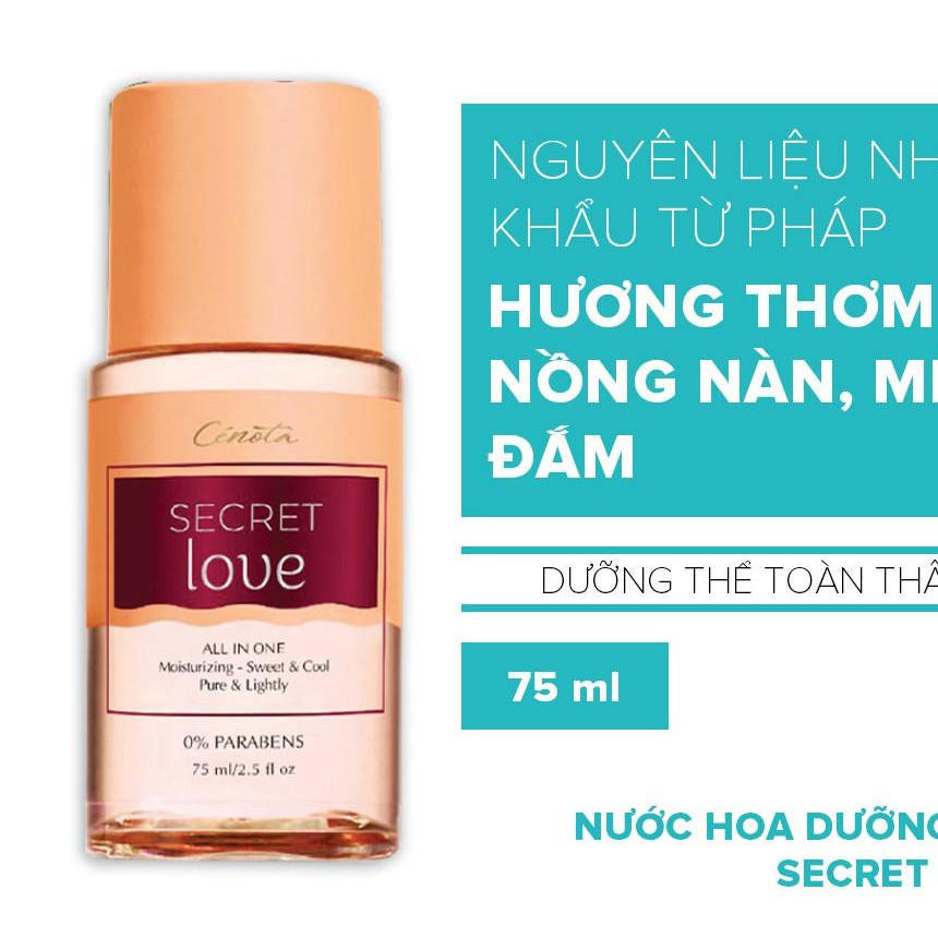 Nước hoa Dưỡng thể Cenota Secret Love 75ml Ngọt Ngào Mê Đắm