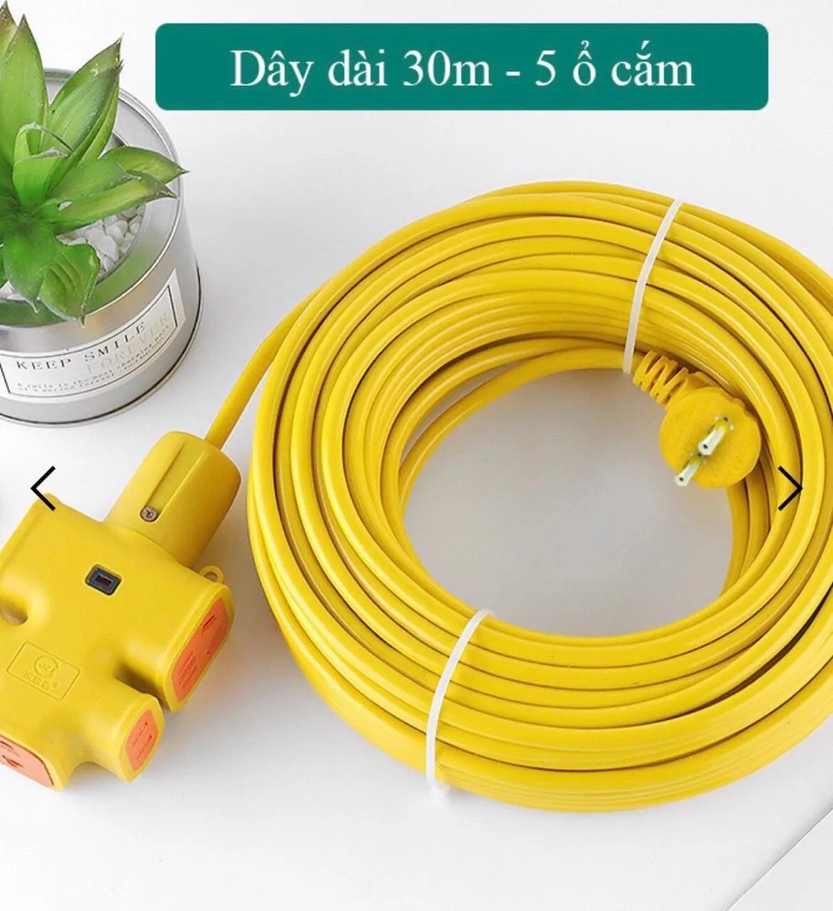 CUỘN DÂY ĐIỆN 16A - 250V DÀI 25M KÈM Ổ CẮM ĐÚC VÀ PHÍCH CẮM ĐÚC LIỀN DÂY CHỊU LỰC CAO CẤP (5 Ổ CẮM, DÂY 2 x 4 LI) - Hàng Chính Hãng