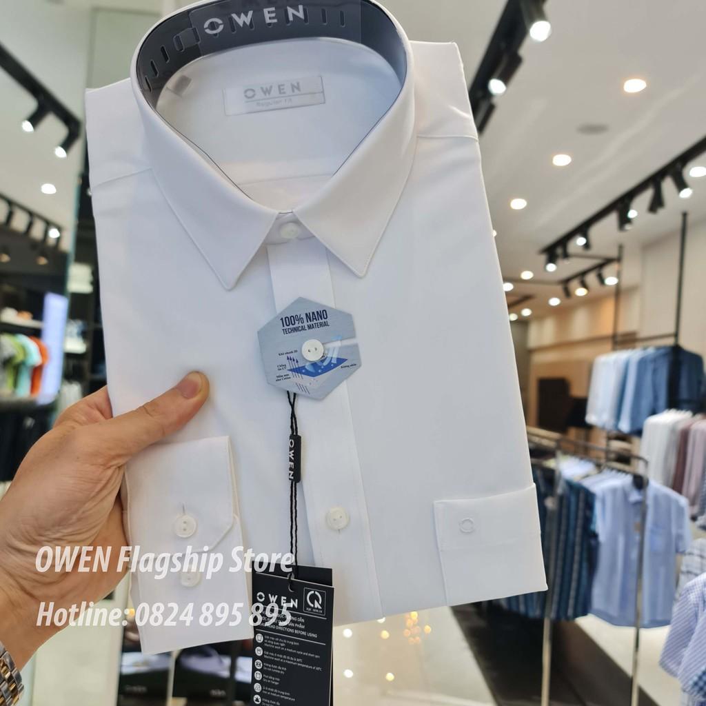 OWEN - Áo sơ mi trắng dài tay dáng Regular VẠT TÔM AR23075DT, AR90779D2, AR90780D1, AR90780D2, AR91508DT