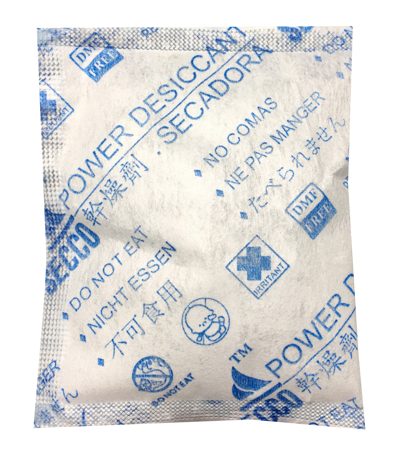 Gói hút ẩm Secco silica gel 20gr (gói 50 túi)- bảo quản hàng hóa, thuốc, thực phẩm, đồ gỗ, khô không ẩm móc - Chính hãng - Vải trắng - Chữ to xanh 2 mặt.