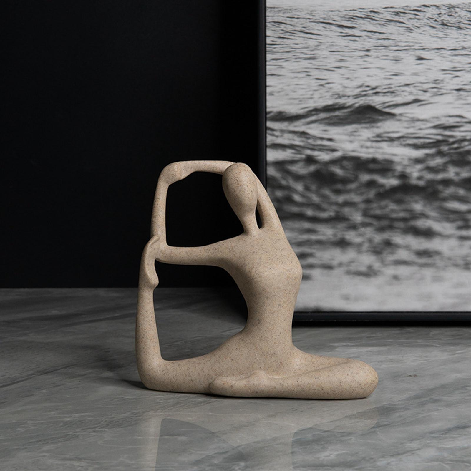 3Pcs Yoga Pose Statue Figurine Holiday Office Decor Yoga Figure Sculpture