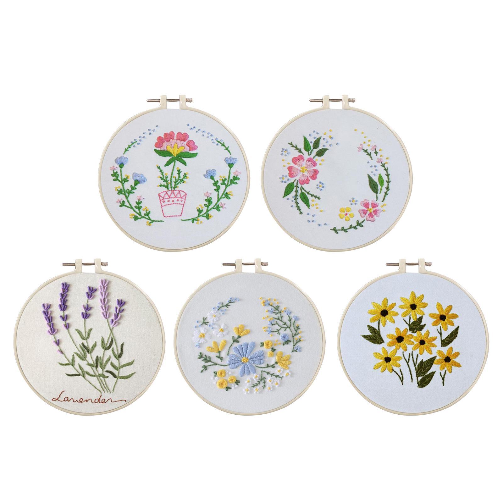 Full Range of Embroidery Starter Kits Cross Stitch Kit for Adult Flower1