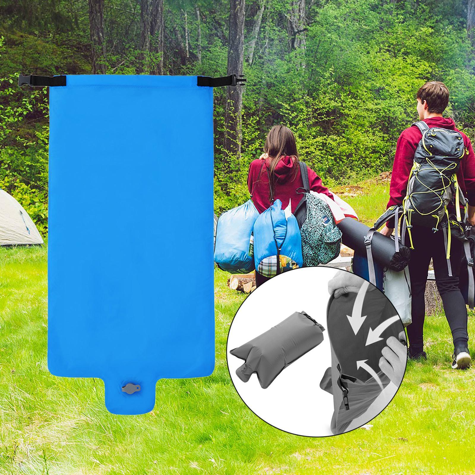 3x Inflatable Camping Mattress Air Mat Sleeping Pad Hiking Roll Up Bucket