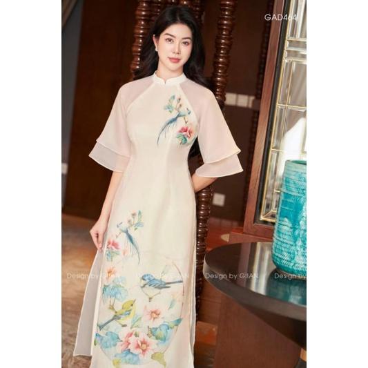 Siêu phẩm áo dài cách tân ren cao cấp đẹp mềm mại nhẹ nhàng hoa kết nổi cao cấp sang chảnh anht thật 100%