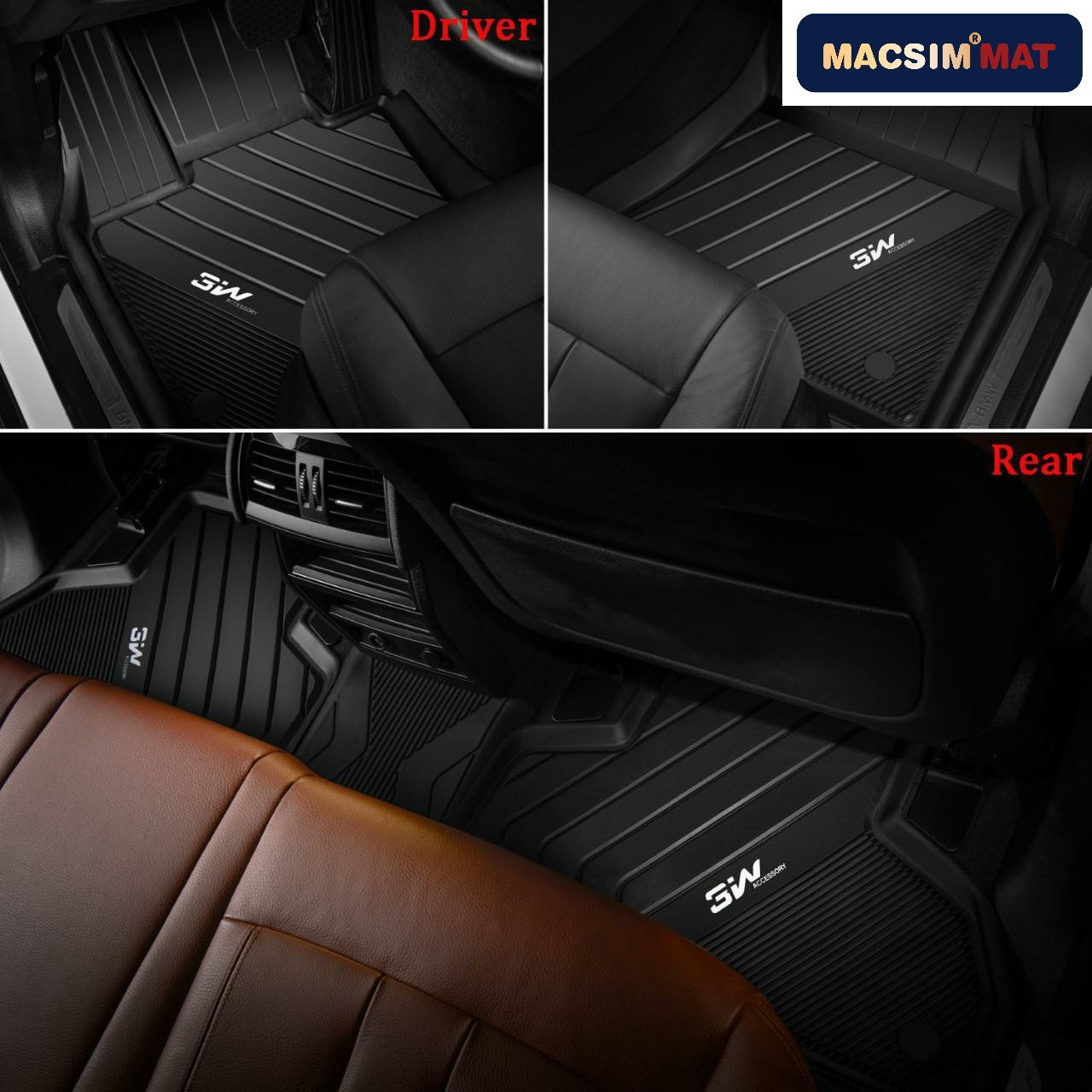 Thảm lót sàn xe ô tô BMW 1 series 2020+nhãn hiệu Macsim 3W,chất liệu nhựa TPE đúc khuôn cao cấp..