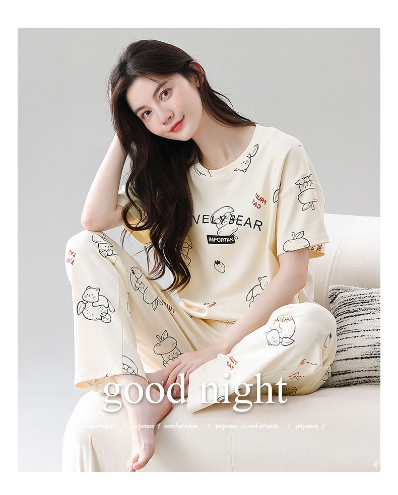 Quần áo mặc nhà cotton 8073