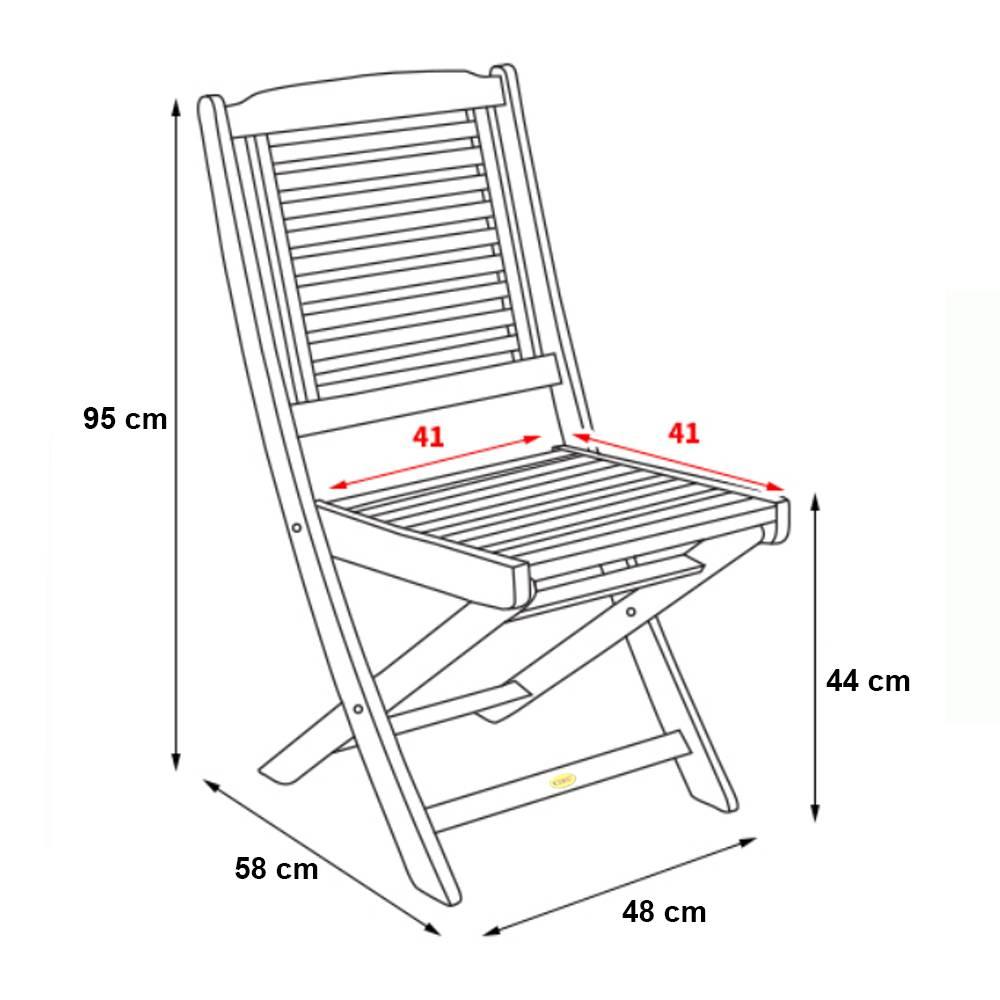 Bộ Bàn Maluku 4 Ghế Xếp Cermin IBIE NS3013A (70 x 70 x 72 cm) - Nâu