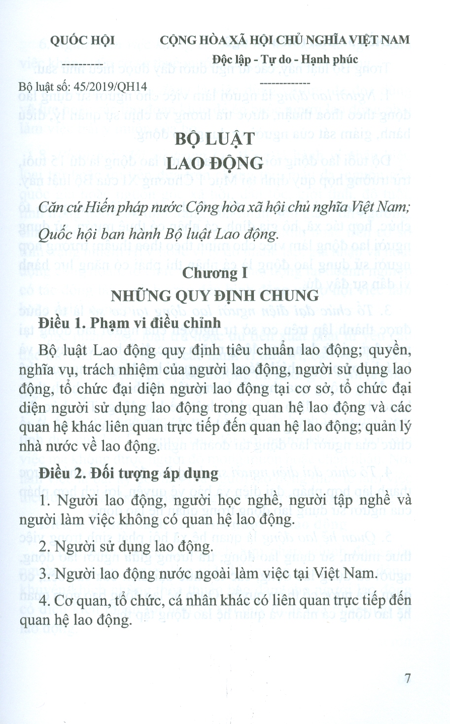 Bộ Luật Lao Động (Song ngữ Việt - Anh)