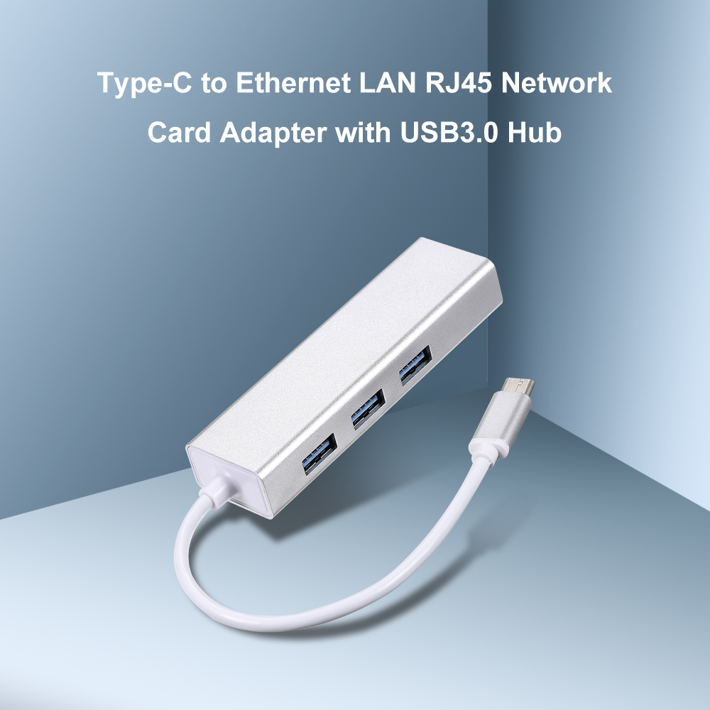 Bộ Chuyển Đổi Thẻ Mạng Cổng USB3.0 Hub 3 Sang Ethernet LAN RJ45 Cho Máy Tính Xách Tay