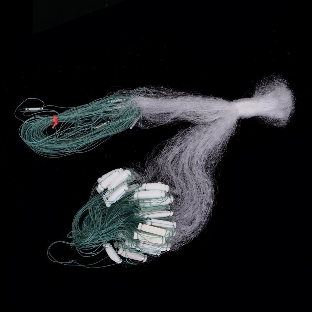 2pcs Fishing Fish Mesh Trap Nylon Fishing Gill Net Casting Nets