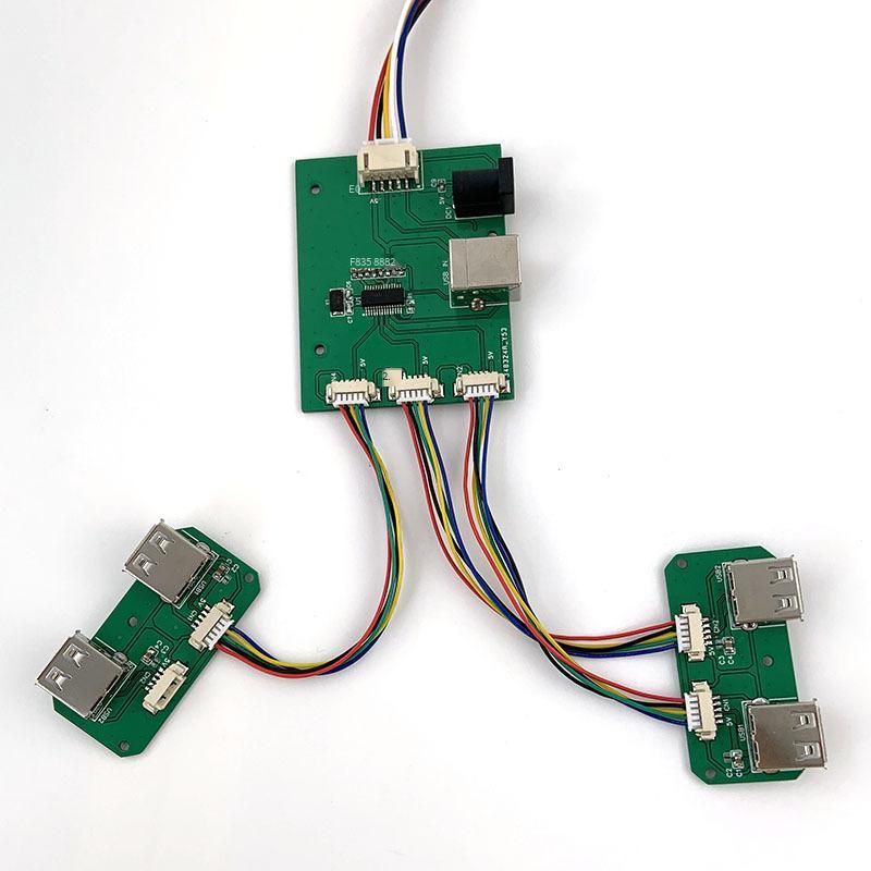 Phát triển giải pháp bảng mạch PCBA trung tâm máy tính USB thuận lợi nhất bốn cổng 2.0 dán IC