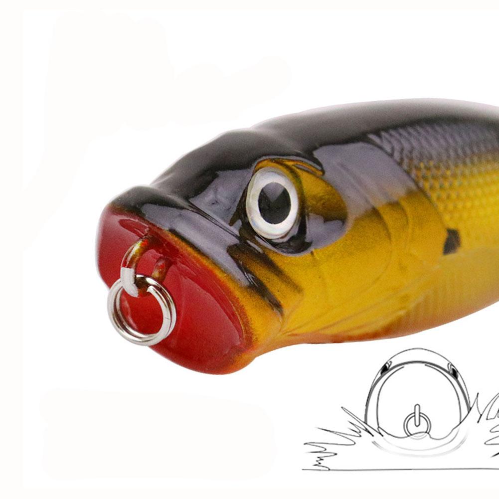 Popper Fishing Lure 7cm 8.5g Hard Bait Artificial Topwater Bass Trout Pike Wobbler Tackle Lure With 2 Treble Hooks