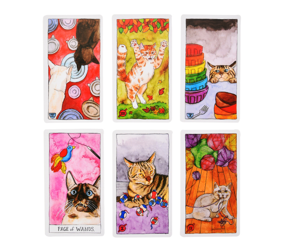 Combo Bộ Bài Bói Cat Tarot New Cao Cấp và  Túi Nhung Đựng Tarot và Khăn Trải Bàn Tarot