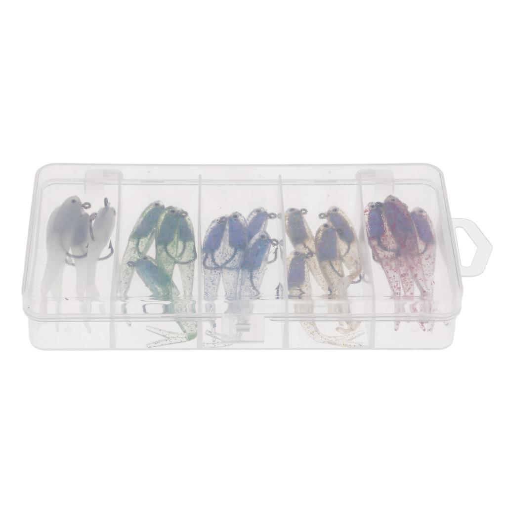 20pcs Jig Head Shad Swimbait Paddle Tail Worm Fishing Lures Soft Fish Baits