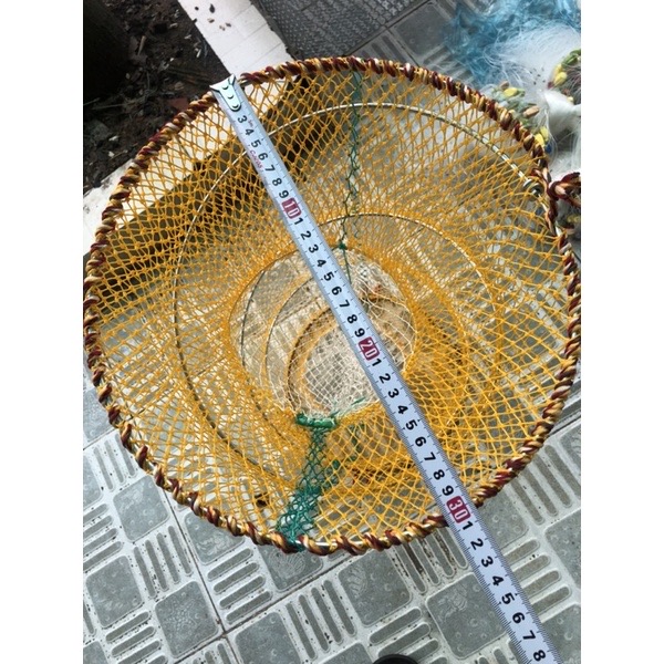 Lợp_Lờ_Lồng Lò Xo gấp gọn bẫy tôm cua cá hai đầu 63x30