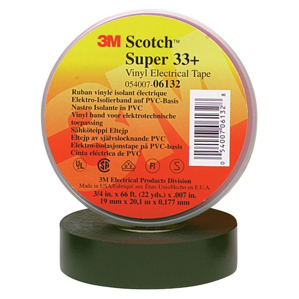 Băng keo điện 3M Scotch Super 33+,đen ,chịu nhiệt, cách điện tốt