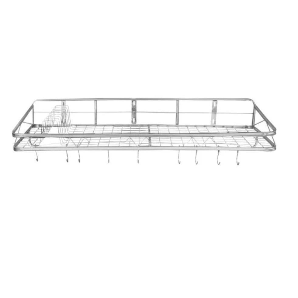 [Chính hãng Qui Phúc] Kệ úp chén đĩa inox Win treo, đáy rộng tiện lợi 6-8 tấc